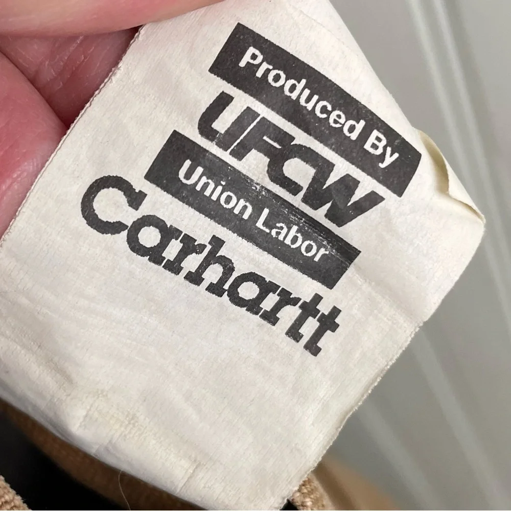Vintage Carhartt Insulated Quilt Lined Double Knee Bib Overalls R02 Size 44 x 32